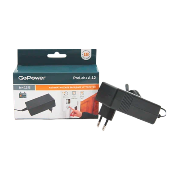 З/У для свинцово-кислотных аккумуляторов 6 и 12V GoPower ProLab+ 6-12 1.5A (1/72)