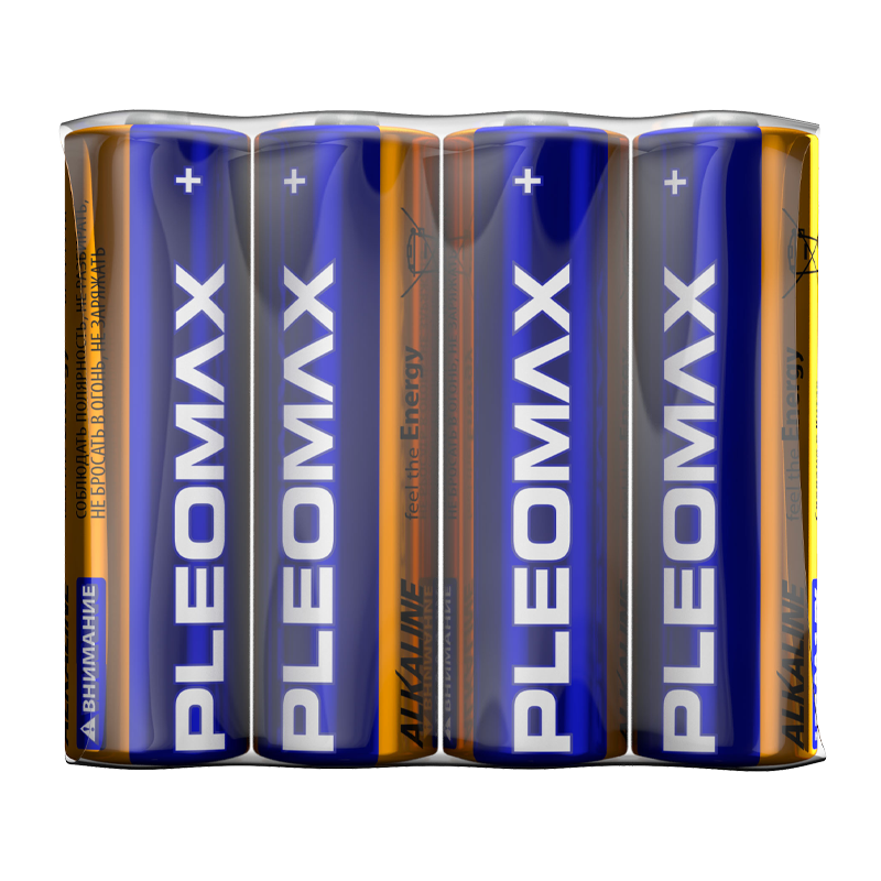 Батарейка Pleomax LR6 AA Shrink 4 Alkaline 1.5V (4/24/480/17280)