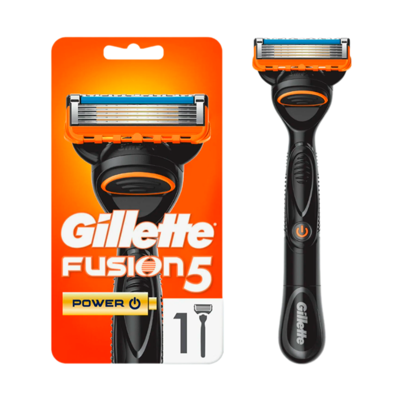 Бритва Gillette FUSION POWER 5 лезвий 1 кассета прорезиненная ручка (1/6)