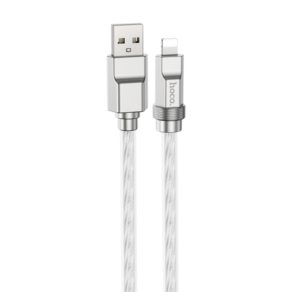 Кабель HOCO U113 USB (m)-Lightning (m) 1.0м 2.4A силикон синий (1/22/220)
