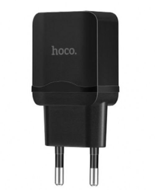 Сетевое З/У HOCO C22A 1USB 2.4A с кабелем microUSB черный (1/41/246)