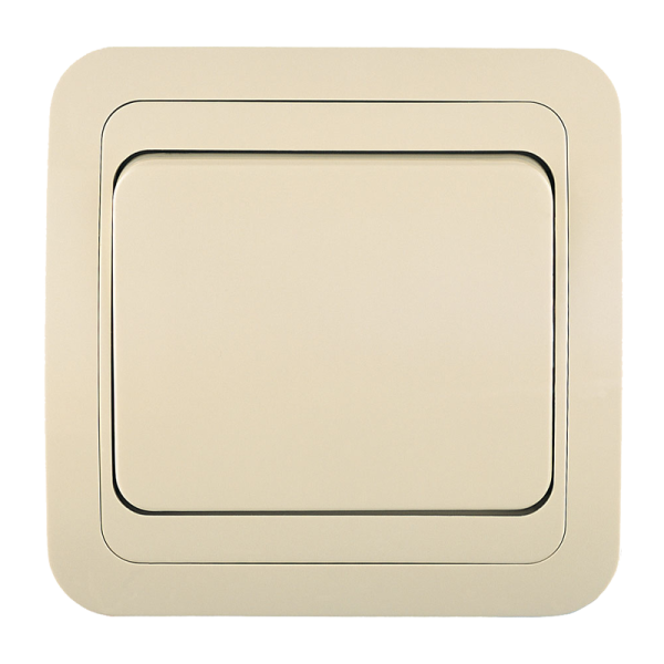 Выключатель Makel Mimoza 1-клав.10A пластик кремовый 25001 (1/12)