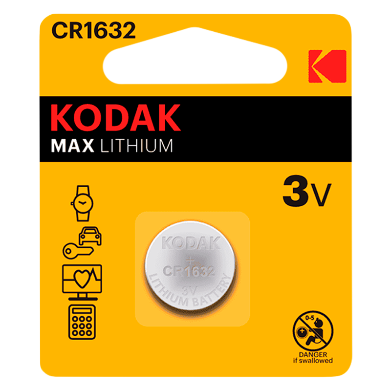 Батарейка Kodak MAX CR1632 BL1 Lithium 3V (1/60/240/36000)
