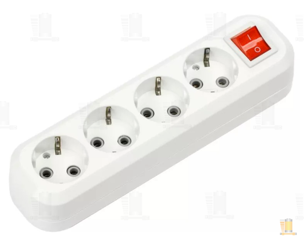 Колодка Smartbuy 4р.С/З с выкл.