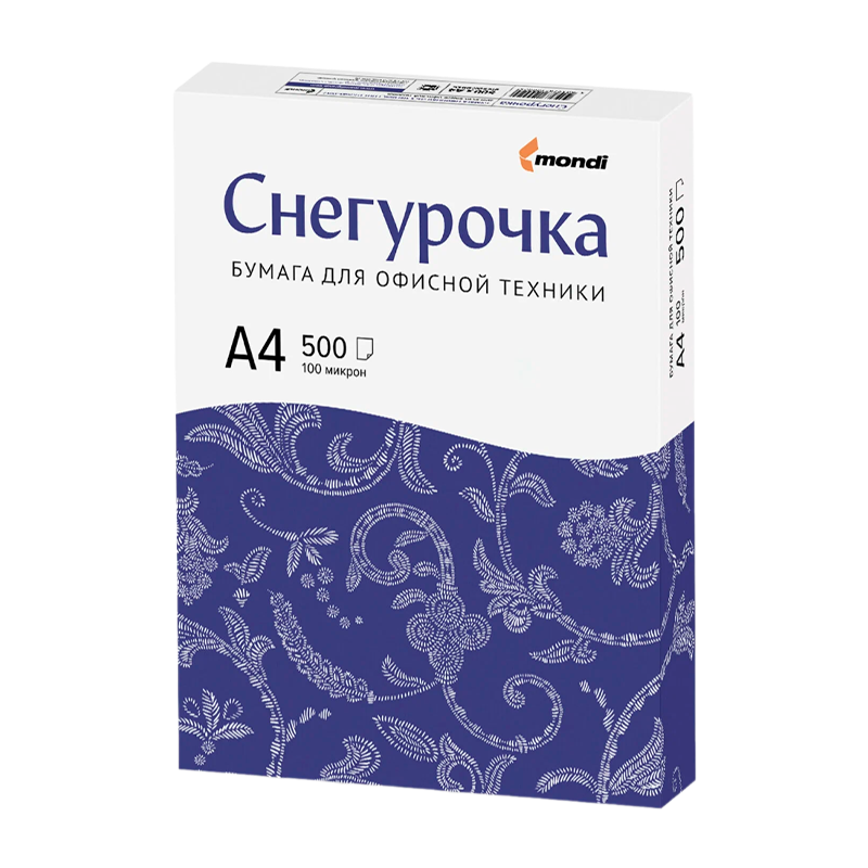 Бумага Снегурочка A4 марка С 80 г/кв.м 500 листов (1/5/300)