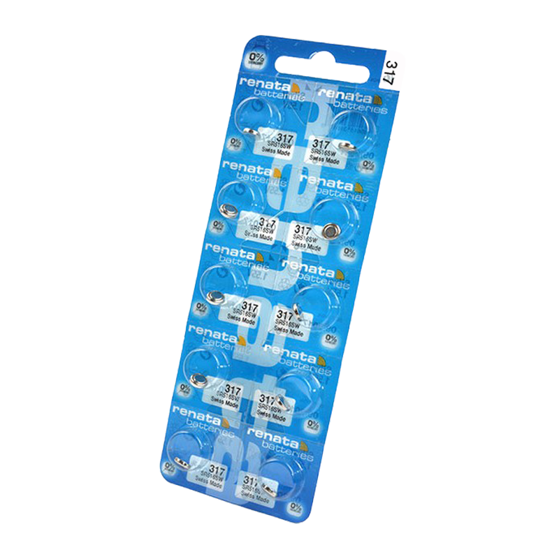 Батарейка Renata 317 (SR516SW) BL10 Silver Oxide 1.55V (10/100)
