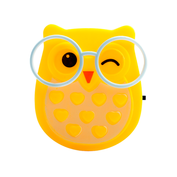 Ночник Camelion NL-237 "Сова" 220V в розетку желтый (1/24/72)