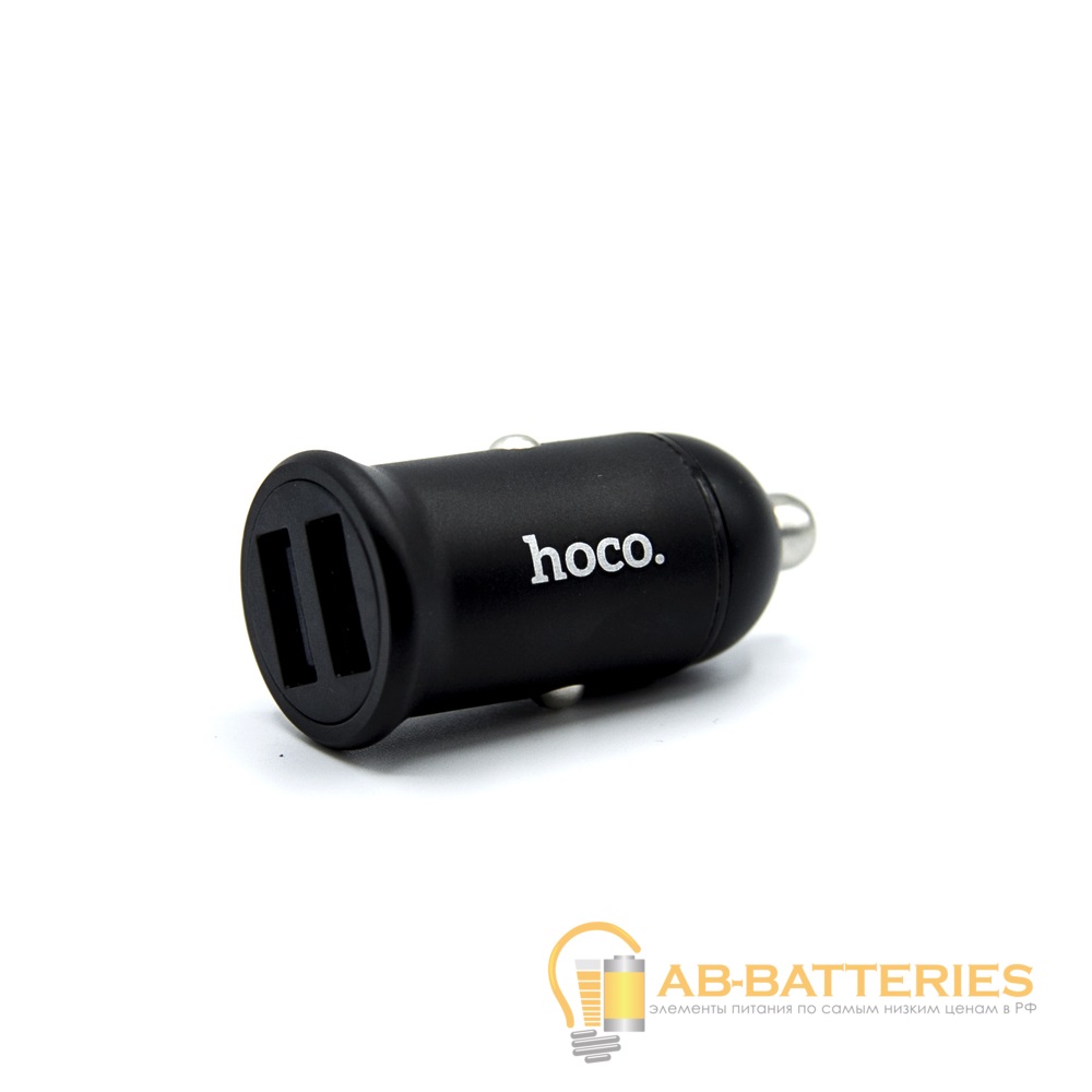 Автомобильное З/У HOCO Z30 2USB 3.1A черный (1/12/120)