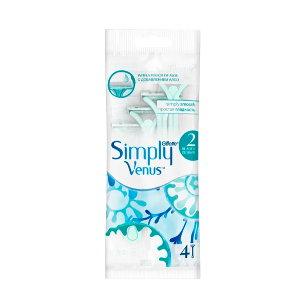 Бритва Gillette VENUS Simply 2 (Satin Care) 2 лезвия ENG 4шт.