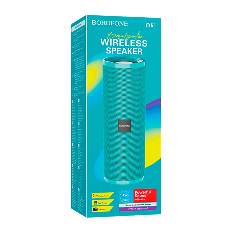 Портативная колонка Borofone BR1 bluetooth 5.0 голубой (1/60)