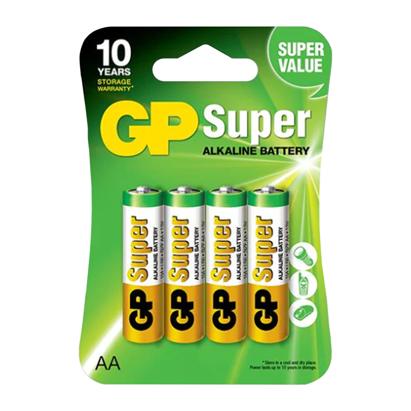 Батарейка GP Super LR6 AA BL4 Alkaline 1.5V (4/40/320) R