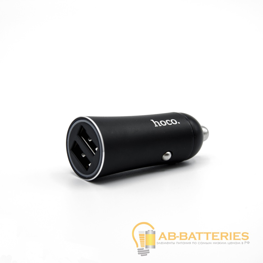 Автомобильное З/У HOCO Z30A 2USB 3.1A черный (1/12/120)