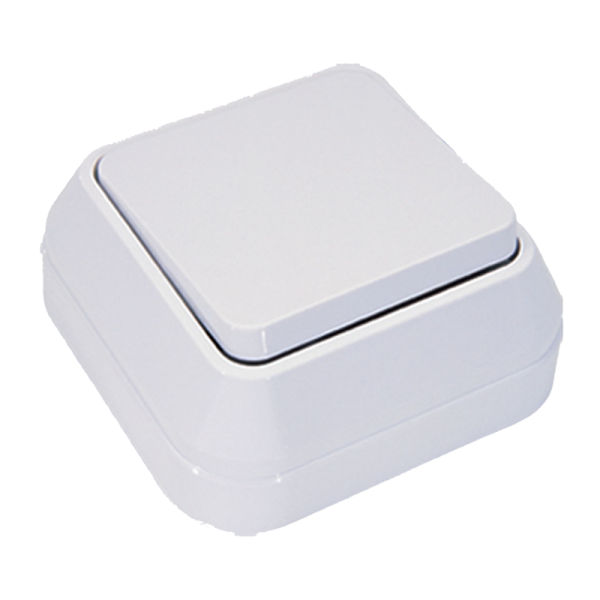 Выключатель Makel Siva Ustu 1-клав.10A пластик накладной белый 45101 (1/10)