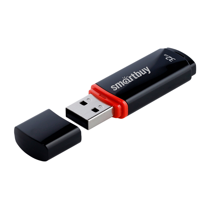Флеш-накопитель Smartbuy Crown 32GB USB2.0 пластик черный