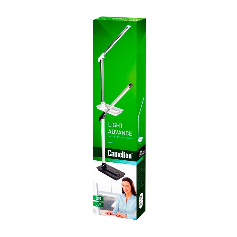 Светильник настольный Camelion KD-846 8W 230V IP20 на основании сенс. 3 ур.ярк.+3цв. черный