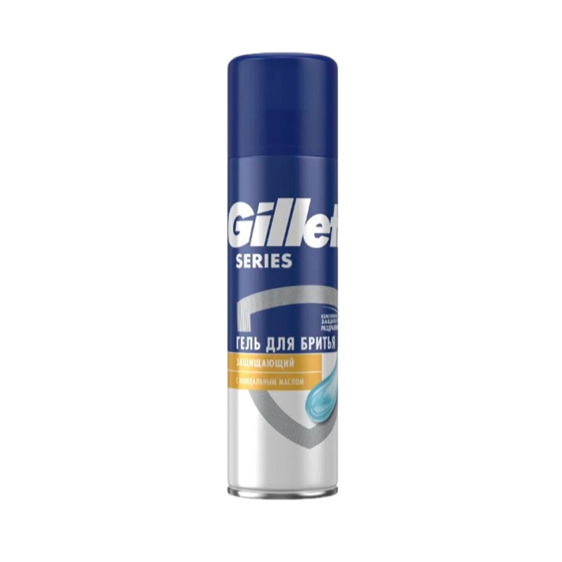 Гель для бритья Gillette Защищающий Series с миндальным маслом 200мл (1/6)