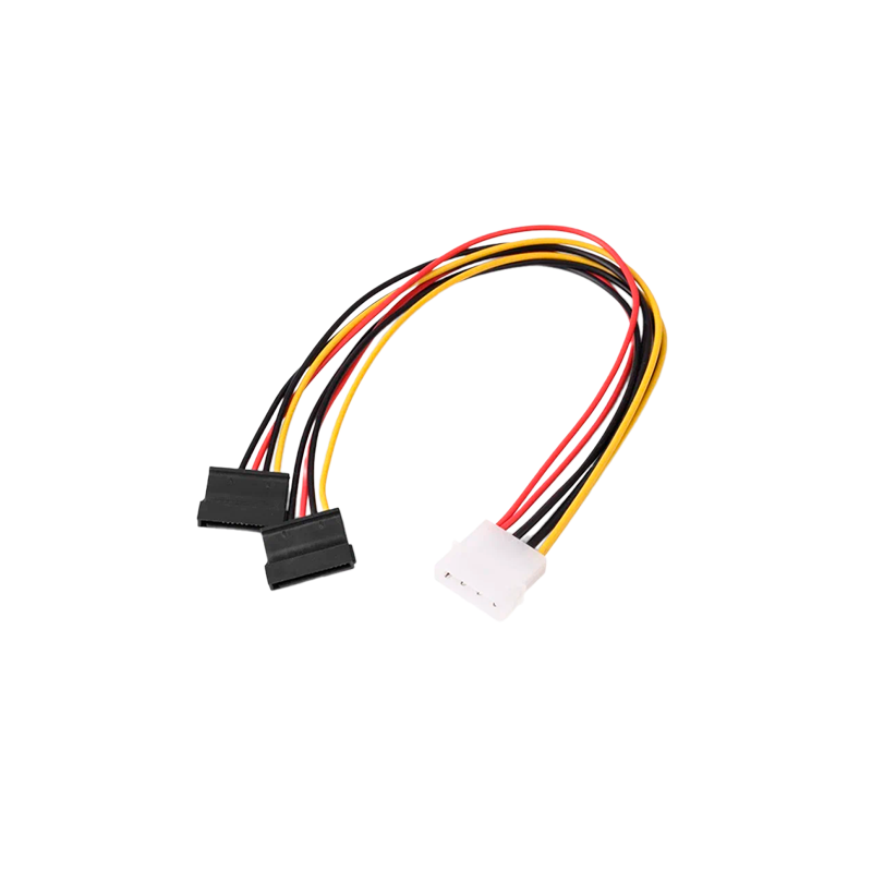 Кабель GoPower MOLEX (f)-2SATA (m) 0.2м PVC RoHS в пакете (1/500)
