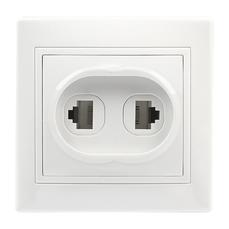 Розетка Smartbuy RJ-45+Phone 1 местная белая "Венера"
