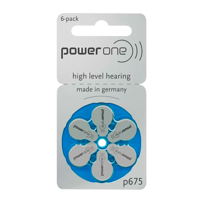 Батарейка PowerOne ZA675 BL6 Zinc Air 1.45V (6/60/300)