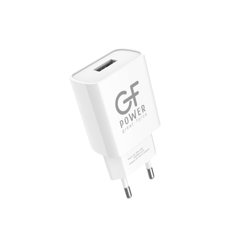Сетевое З/У GFPower GF20 1USB 2.1A белый (65/260)