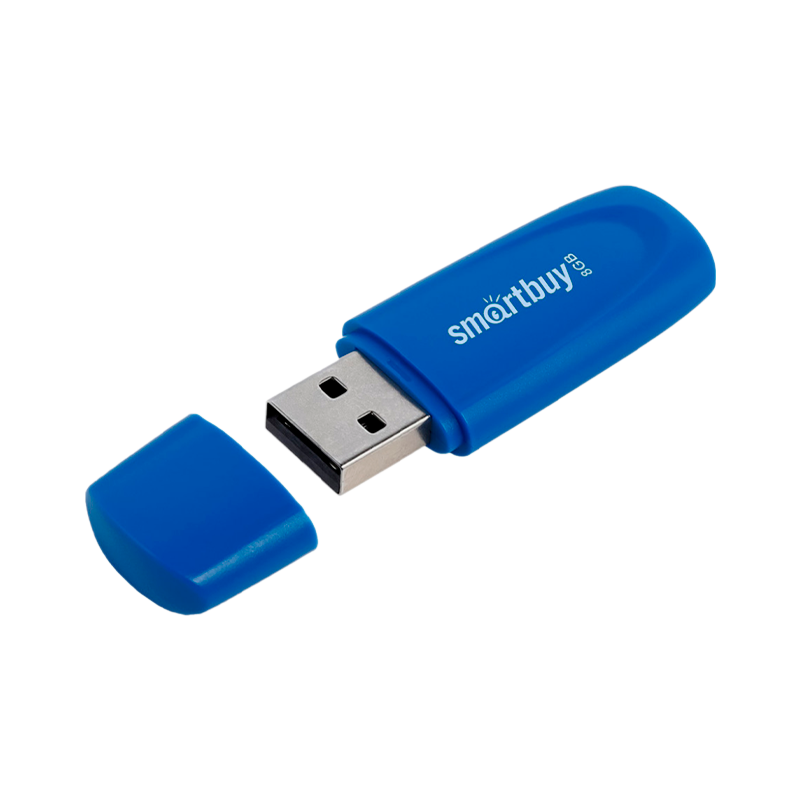 Флеш-накопитель Smartbuy Scout 8GB USB2.0 пластик голубой