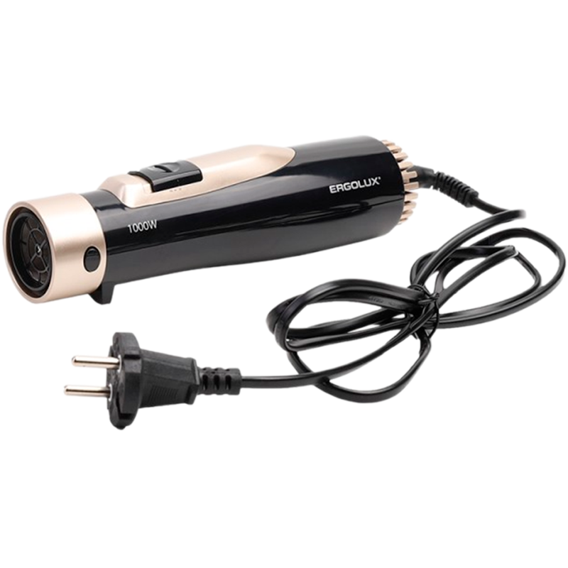 Фен Ergolux ELX-HD04-C64 1000W с расческой золотой черный