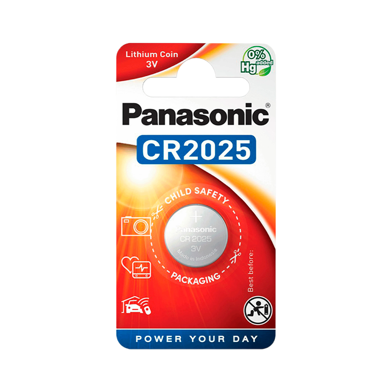 Батарейка Panasonic Power Cells CR2025 BL2 Lithium 3V