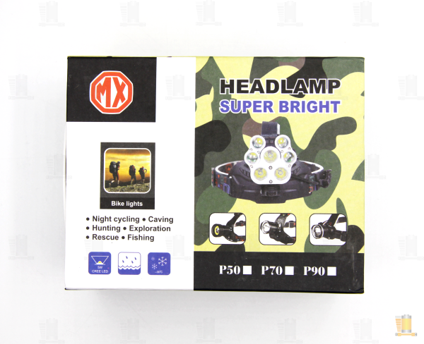 Фонарь налобный Без бренда HT-673 COB от аккумулятора 4 режима черный