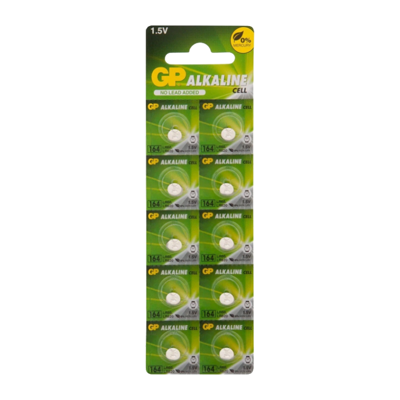 Батарейка GP G1/LR621/LR60/364A/164 BL10 Alkaline 1.5V отрывные (10/250/5000) R