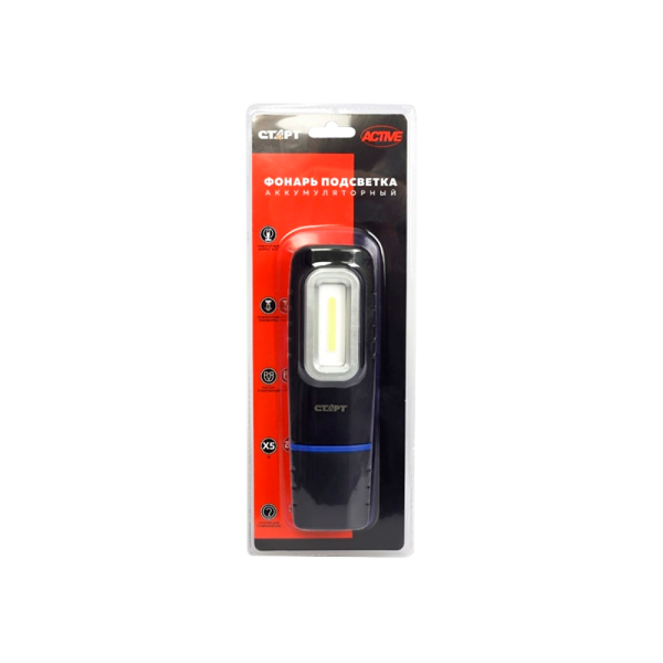 Фонарь Старт LAE 503-C1 6W от аккумулятора IP54 черный (1/15/60)
