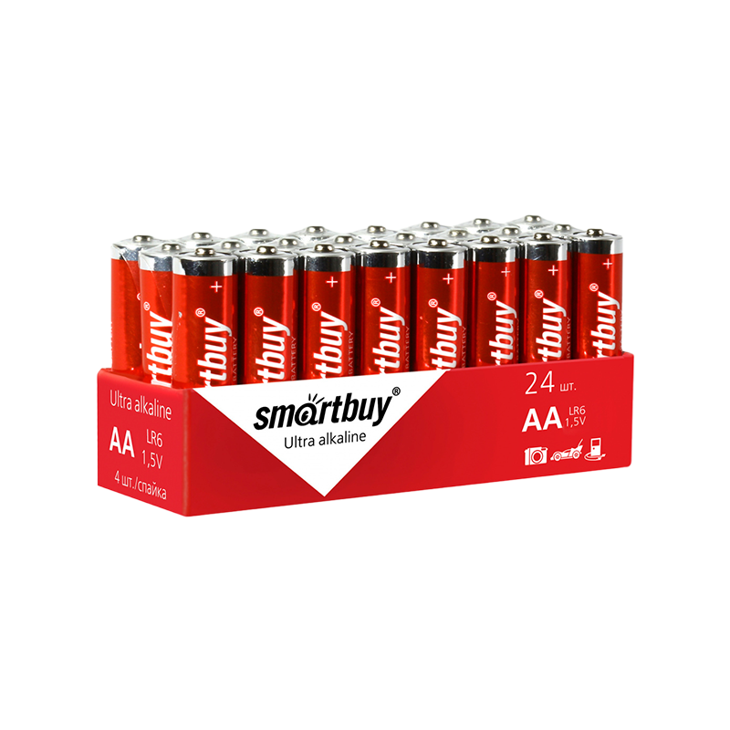 Батарейка Smartbuy LR6 AA Shrink 24 Alkaline 1.5V (24/480)
