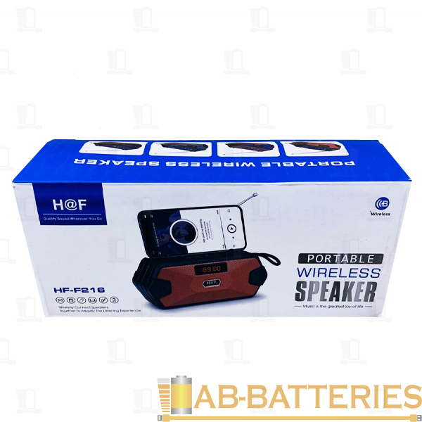 Радиоприемник HOF HF-F216 5W пластик microSD USB/Jack3.5 синий (1/80)