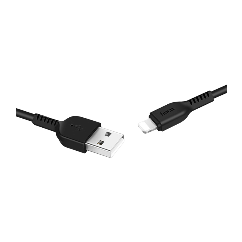 Кабель HOCO X20 USB (m)-Lightning (m) 2.0м 2.0A ПВХ черный (1/30/300)