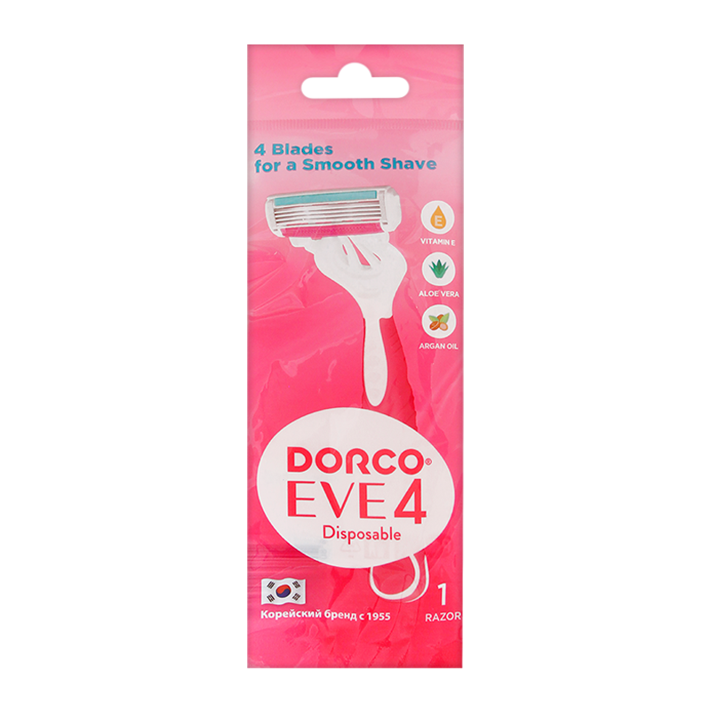 Бритва DORCO EVE 4 SHAI Vanilla 4 лезвия пластиковая ручка увл. полоска 1шт. (1/10)