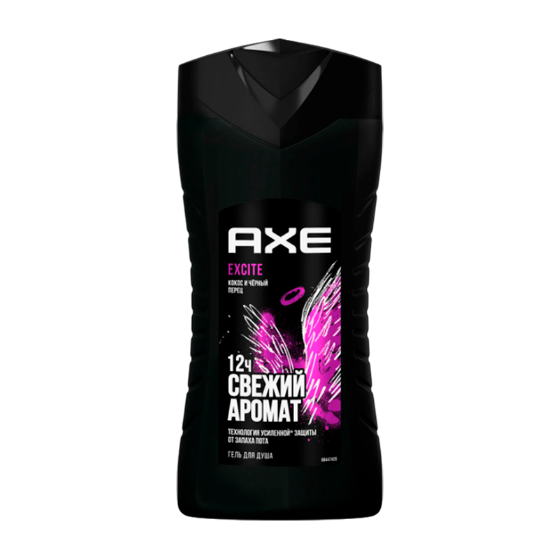 Гель для душа мужской AXE Эксайт (кокос и черный перец) 250мл (1/6)