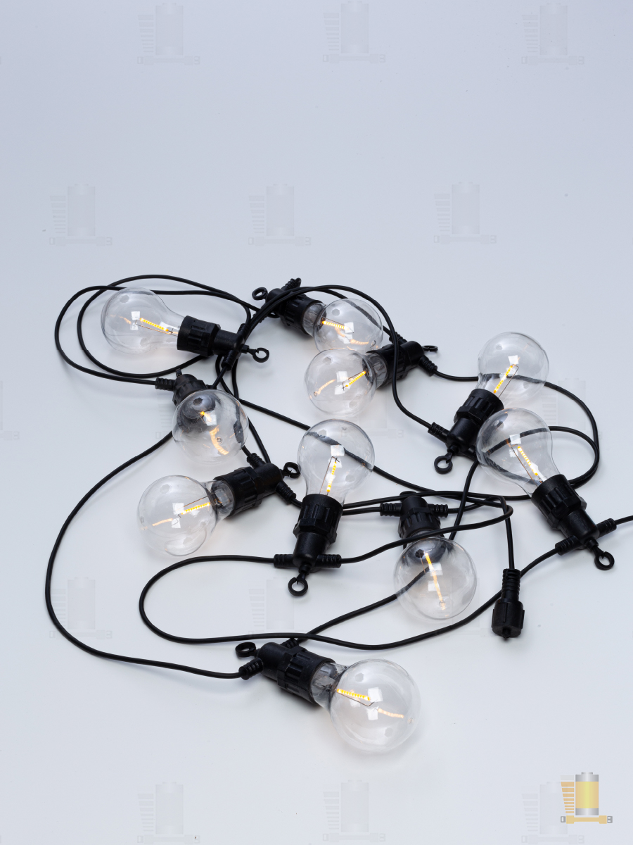 Гирлянда Космос 10LED 5+2м уличная нить 1 режим белый (1/20)
