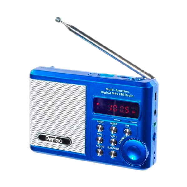 Радиоприемник Perfeo SV922 SOUND RANGER 3W пластик microSD USB/Jack3.5 синий
