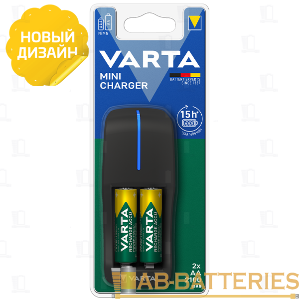 З/У для аккумуляторов Varta Mini Charger (57646) AA/AAA 2 слота +2AA 2100mAh