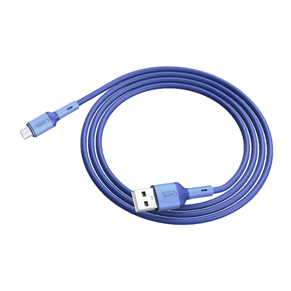 Кабель HOCO X65 USB (m)-microUSB (m) 1.0м 2.4A TPE синий (1/31/310)