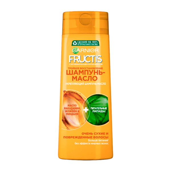 Шампунь-масло Garnier Fructis 400мл Тройное восстановление (1/12)