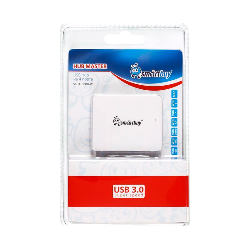 USB-Хаб Smartbuy 6000 4USB белый