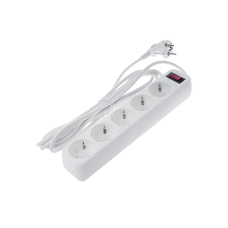 Сетевой фильтр Smartbuy SBSP 5р.С/З 10A с выкл. 5.0м белый (1/35)