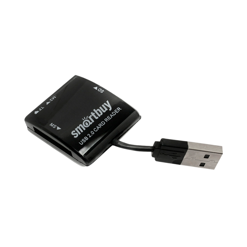 Картридер Smartbuy 713 USB2.0 SD/microSD/MS/M2 черный (1/5)