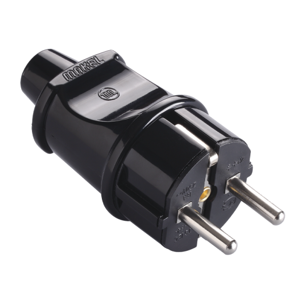 Вилка электрическая Makel черный 10052 (1/100)