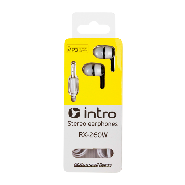 Наушники внутриканальные Intro RX-260W белый