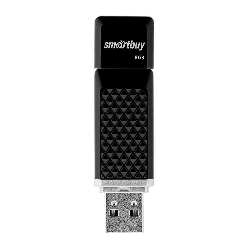 Флеш-накопитель Smartbuy Quartz 8GB USB2.0 пластик черный