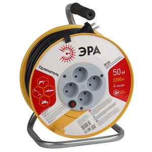 Удлинитель силовой ЭРА RP 4р.Б/З 10A 50.0м на катушке (1/2/36)