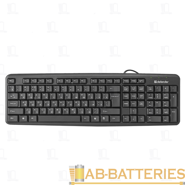 Клавиатура проводная Defender HB-520 Element классическая PS/2 1.5м черный (1/20)