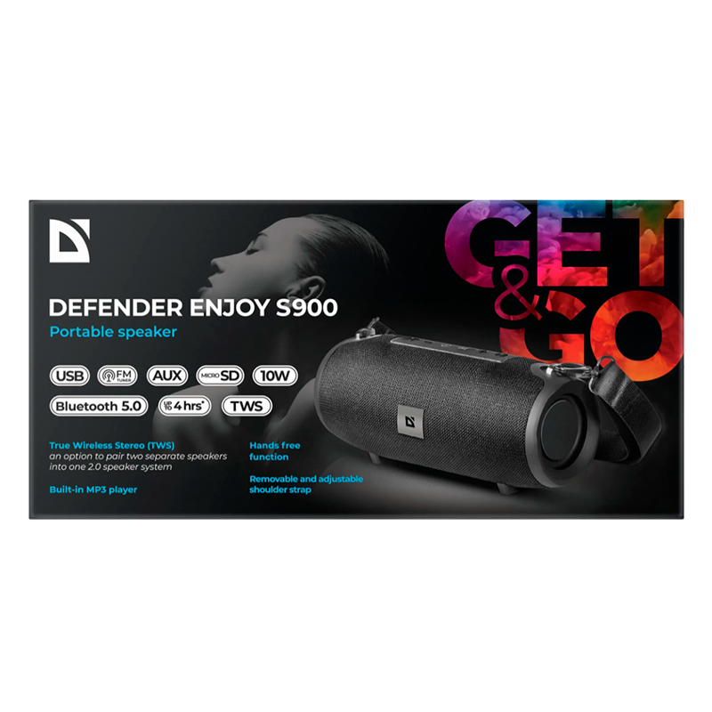 Портативная колонка Defender S900 Enjoy bluetooth 5.0 microSD черный (1/15)