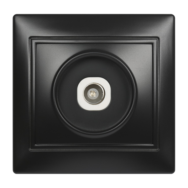 Розетка Smartbuy телевизионная 1-местная 75Ом 5-862МГц черная "Венера"